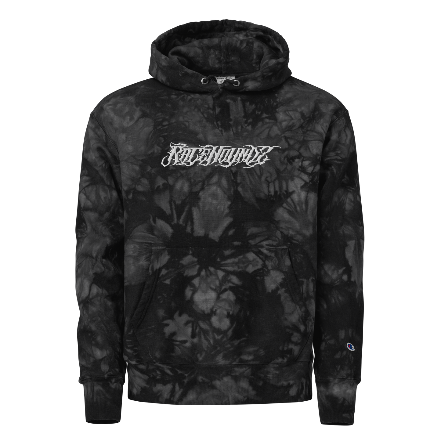 Embroidered Tie-Dye Hoodie