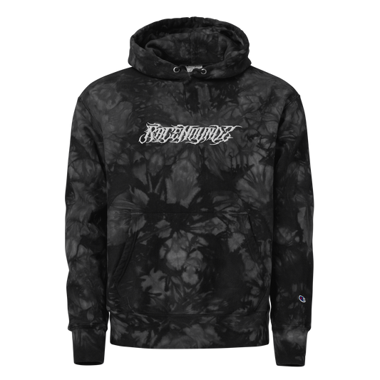 Embroidered Tie-Dye Hoodie